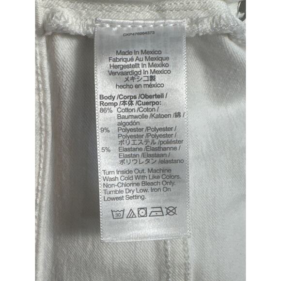 NWT Madewell Tall Kick Out Crop Jeans in Pure White Size 33T - Picture 13 of 15